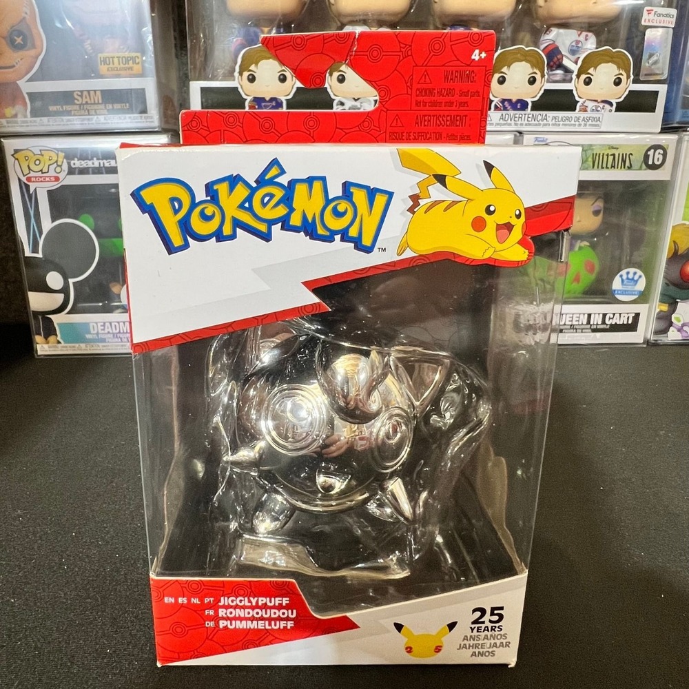 Pokemon 25th Anniv Silver Jigglypuff Jazwares Select Series 1 Figure PKW2400